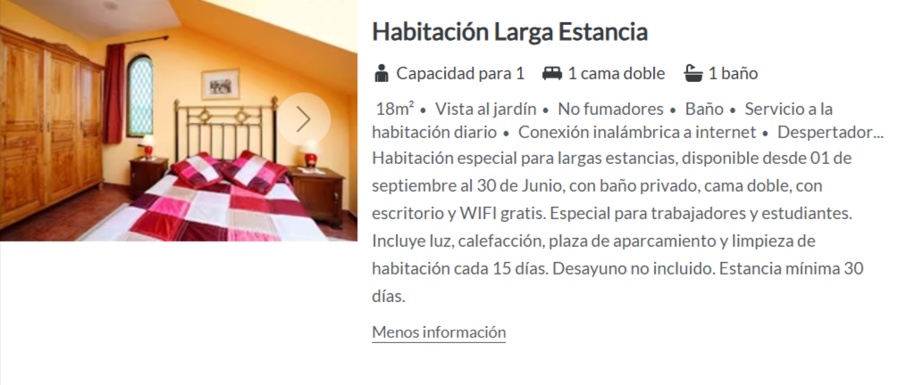 Hotel-Mar-de-Queo-Direct Habitación Larga Estancia en Casa Rural